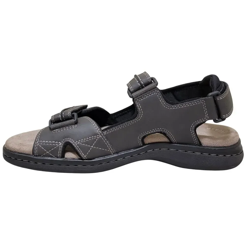 Dockers Men Newpage Slingback Sport River Sandals Size US 10M Grey Faux Leather